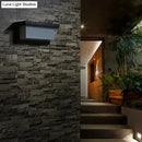 GobekUsa Modern LED Wall Sconce Light for Pathways - Black Aluminum Rectangle Design