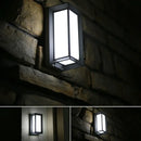 GobekUsa Modern LED Wall Sconce Light for Pathways - Black Aluminum Rectangle Design