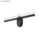 GobekUsa Modern LED Wall Sconce in Black with Acrylic Shade for Bathroom Lighting - 21.5"/28"/36" Wide