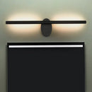 GobekUsa Modern LED Wall Sconce in Black with Acrylic Shade for Bathroom Lighting - 21.5"/28"/36" Wide