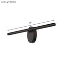 GobekUsa Modern LED Wall Sconce in Black with Acrylic Shade for Bathroom Lighting - 21.5"/28"/36" Wide