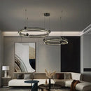 GobekUsa Light Luxury Circle LED Living Room Chandelier