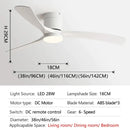 GobekUsa 46-Inch Modern Black Ceiling Fan Light with Remote Control
