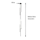 GobekUsa Leda Black Line Chandelier: Stylish Luminaire for Dining & Living Room; Stairwell Lighting