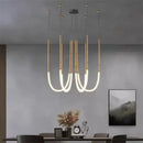 GobekUsa Leda Black Line Chandelier: Stylish Luminaire for Dining & Living Room; Stairwell Lighting