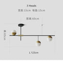 GobekUsa Glass Ball Linear Chandelier: Postmodern Style Kitchen & Hotel Art Light