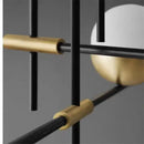 GobekUsa Glass Ball Linear Chandelier: Postmodern Style Kitchen & Hotel Art Light