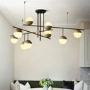 GobekUsa Glass Ball Linear Chandelier: Postmodern Style Kitchen & Hotel Art Light