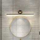 GobekUsa Sleek LED Antler Wall Mount Lamp with Acrylic Shade in Warm/White Light - Black Linear Vanity Light