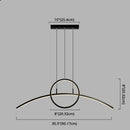 GobekUsa Modern LED Pendant Light Fixture: Circle and Linear Design with Metal Hanging