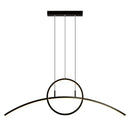 GobekUsa Modern LED Pendant Light Fixture: Circle and Linear Design with Metal Hanging