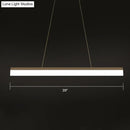 GobekUsa Modern LED Coffee Suspension Lamp for Restaurants - Acrylic Bar Shaped Island Light Fixture