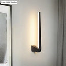 GobekUsa Modern Black Linear LED Wall Sconce with Acrylic Lighting for Living Room