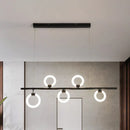 GobekUsa Modern Nordic LED Chandelier with Warm/White Light and Linear Metal Design, Available in 3 Sizes: 31.5"/39"/47