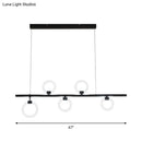 GobekUsa Modern Nordic LED Chandelier with Warm/White Light and Linear Metal Design, Available in 3 Sizes: 31.5"/39"/47