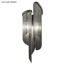 GobekUsa Modern Black Living Room Wall Light with Tassel Aluminum Shade - 2 Heads