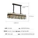 GobekUsa Light Luxury Crystal Chandelier Pendant Lights Set - Modern LED Dimmable Lustre Combination