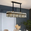 GobekUsa Light Luxury Crystal Chandelier Pendant Lights Set - Modern LED Dimmable Lustre Combination