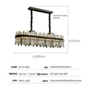 GobekUsa Light Luxury Crystal Chandelier Pendant Lights Set - Modern LED Dimmable Lustre Combination