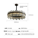 GobekUsa Light Luxury Crystal Chandelier Pendant Lights Set - Modern LED Dimmable Lustre Combination