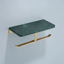 GobekUsa Brass Marble Toilet Paper Holder Nordic Brushed Gold Bathroom Tissue Shelf