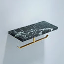 GobekUsa Brass Marble Toilet Paper Holder Nordic Brushed Gold Bathroom Tissue Shelf