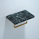 GobekUsa Brass Marble Toilet Paper Holder Nordic Brushed Gold Bathroom Tissue Shelf