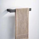 GobekUsa Black Matte Bathroom Hardware Set: Paper Holder, Toothbrush Holder, Towel Bar