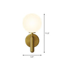 GobekUsa Simplicity Glass Ball Wall Sconce - 1-Light Stairs Wall Mount Lighting Fixture