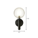 GobekUsa Simplicity Glass Ball Wall Sconce - 1-Light Stairs Wall Mount Lighting Fixture