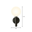 GobekUsa Simplicity Glass Ball Wall Sconce - 1-Light Stairs Wall Mount Lighting Fixture