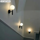 GobekUsa Simplicity Glass Ball Wall Sconce - 1-Light Stairs Wall Mount Lighting Fixture