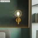 GobekUsa Simplicity Glass Ball Wall Sconce - 1-Light Stairs Wall Mount Lighting Fixture