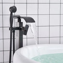 GobekUsa Black Bronze Bathtub Mixer Faucet | Single Handle Waterfall Tub Fixture