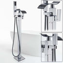 GobekUsa Black Bronze Bathtub Mixer Faucet | Single Handle Waterfall Tub Fixture