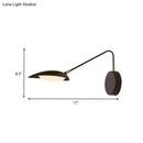 GobekUsa Adjustable Arm Metallic LED Wall Lamp for Modern Bedroom Décor in Coffee