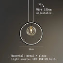 GobekUsa Clear Glass LED Chandelier: Modern Nordic Hall Parlor Lighting Fixture