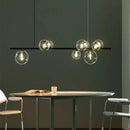 GobekUsa Clear Glass LED Chandelier: Modern Nordic Hall Parlor Lighting Fixture