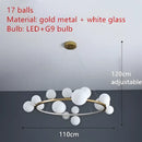 GobekUsa Clear Glass LED Chandelier: Modern Nordic Hall Parlor Lighting Fixture