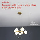 GobekUsa Clear Glass LED Chandelier: Modern Nordic Hall Parlor Lighting Fixture