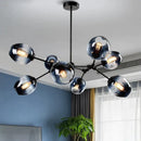 GobekUsa Glass Chandelier: Nordic LED Pendant Lighting for Home Decor & Restaurant Dining