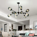GobekUsa Glass Chandelier: Nordic LED Pendant Lighting for Home Decor & Restaurant Dining