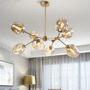 GobekUsa Glass Chandelier: Nordic LED Pendant Lighting for Home Decor & Restaurant Dining
