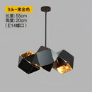 GobekUsa Black Metal DNA Chandelier: Nordic, Modern, Creative Island Light for Bar and Restaurant.