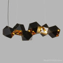 GobekUsa Black Metal DNA Chandelier: Nordic, Modern, Creative Island Light for Bar and Restaurant.