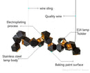 GobekUsa Black Metal DNA Chandelier: Nordic, Modern, Creative Island Light for Bar and Restaurant.