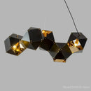 GobekUsa Black Metal DNA Chandelier: Nordic, Modern, Creative Island Light for Bar and Restaurant.