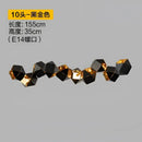 GobekUsa Black Metal DNA Chandelier: Nordic, Modern, Creative Island Light for Bar and Restaurant.