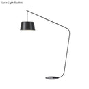 GobekUsa Modern Black Metal Floor Lamp with Unique Linear Capsule Arch Design for Living Room