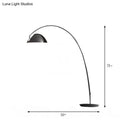GobekUsa Modern Black Metal Floor Lamp with Unique Linear Capsule Arch Design for Living Room
